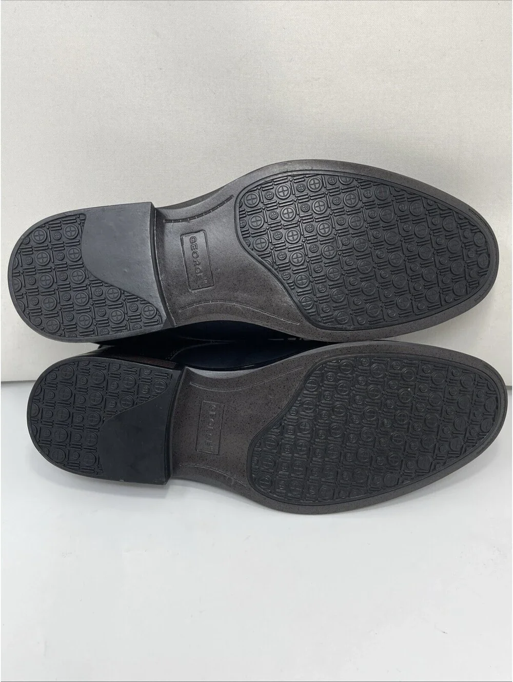 GEORGE Mens Dress Oxford Shoes Black Cap Toe Lace up Size 10.5 NWT